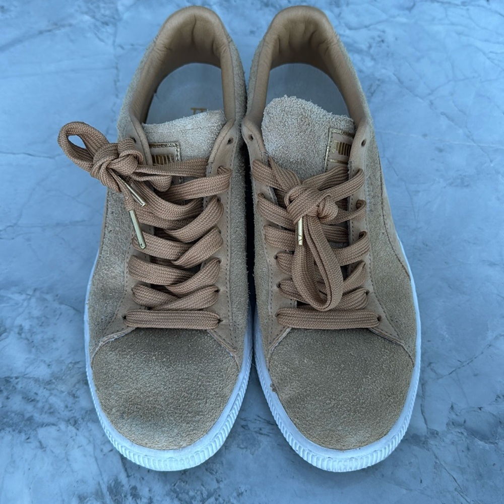 Puma x Chapter II Tan Suede Sneakers